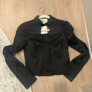 The Shirt by Rochelle Behrens Black Top